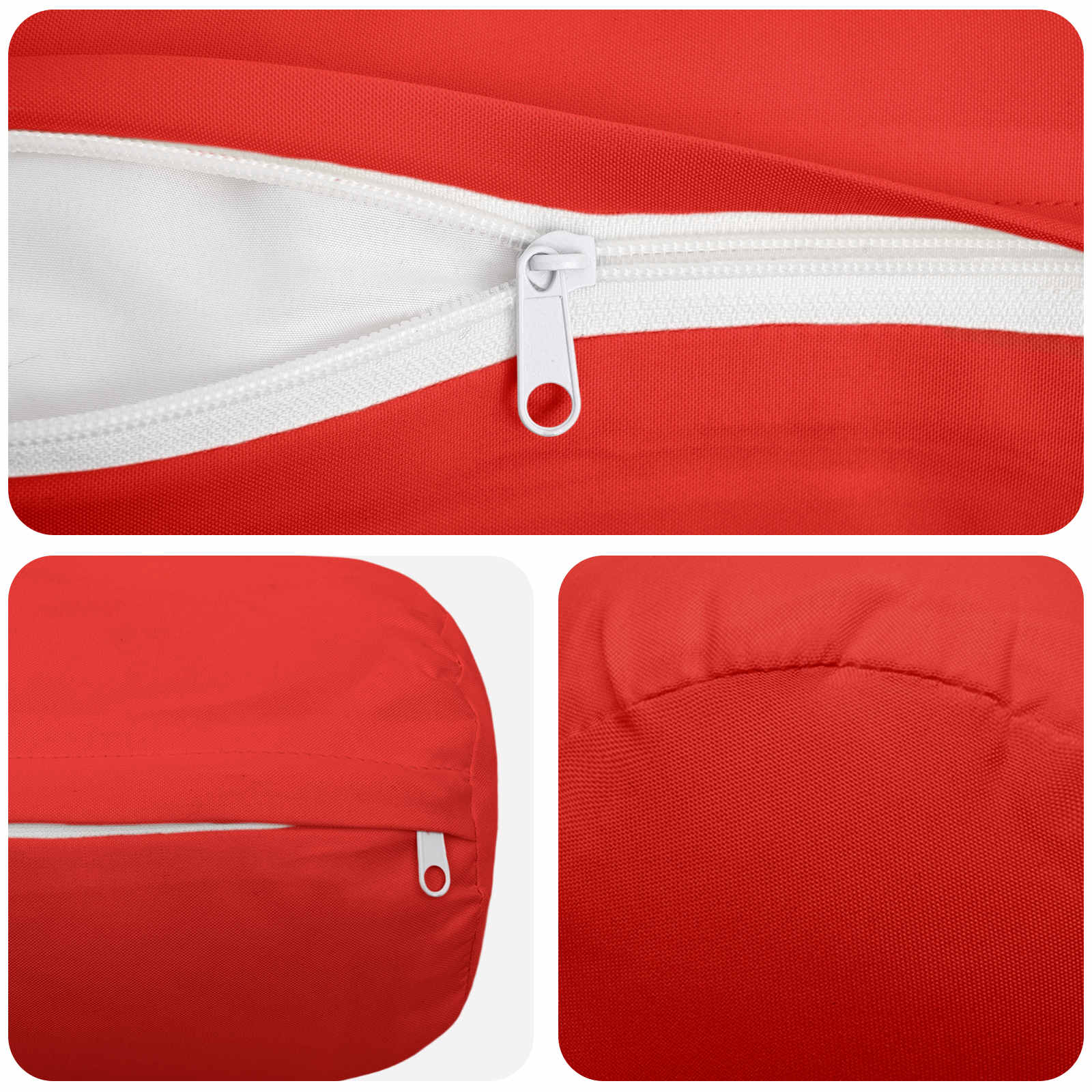 Federa 2 pcs HEERLEN Rosso Ø 15 x 40 cm Poliestere