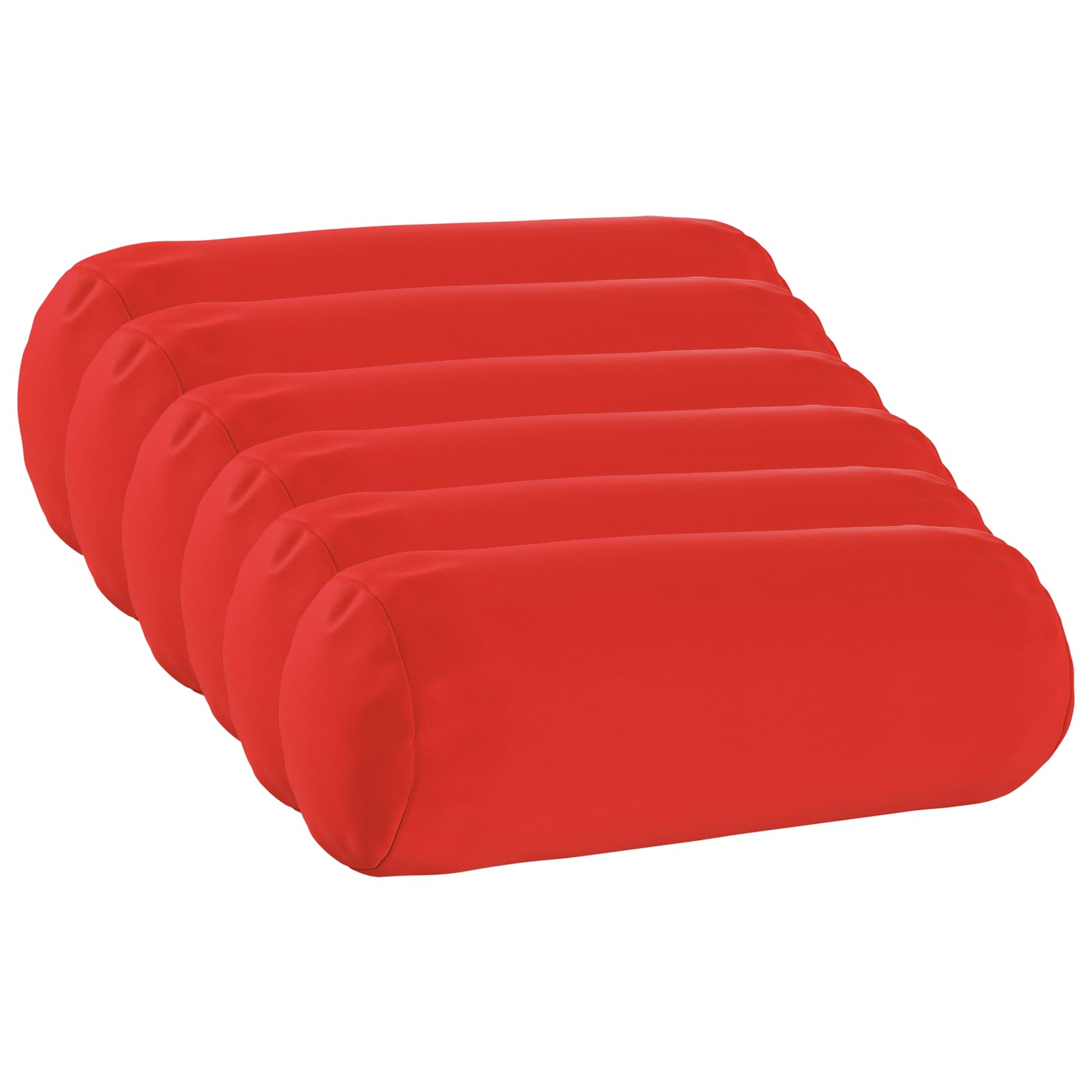 Federa 6 pcs HEERLEN Rosso Ø 15 x 40 cm Poliestere