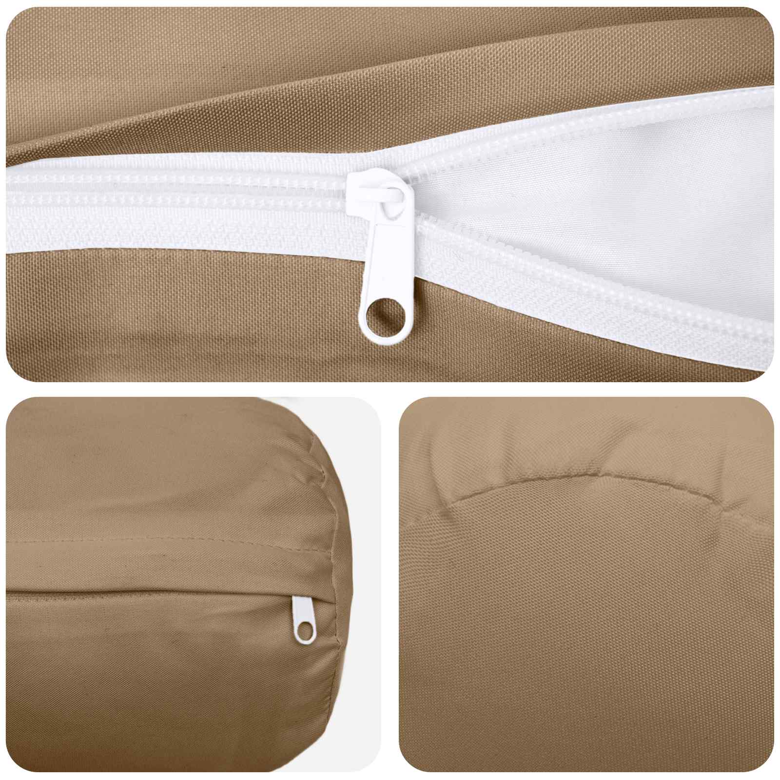Federa 2 pz HEERLEN Tortora Ø 15 x 40 cm Poliestere