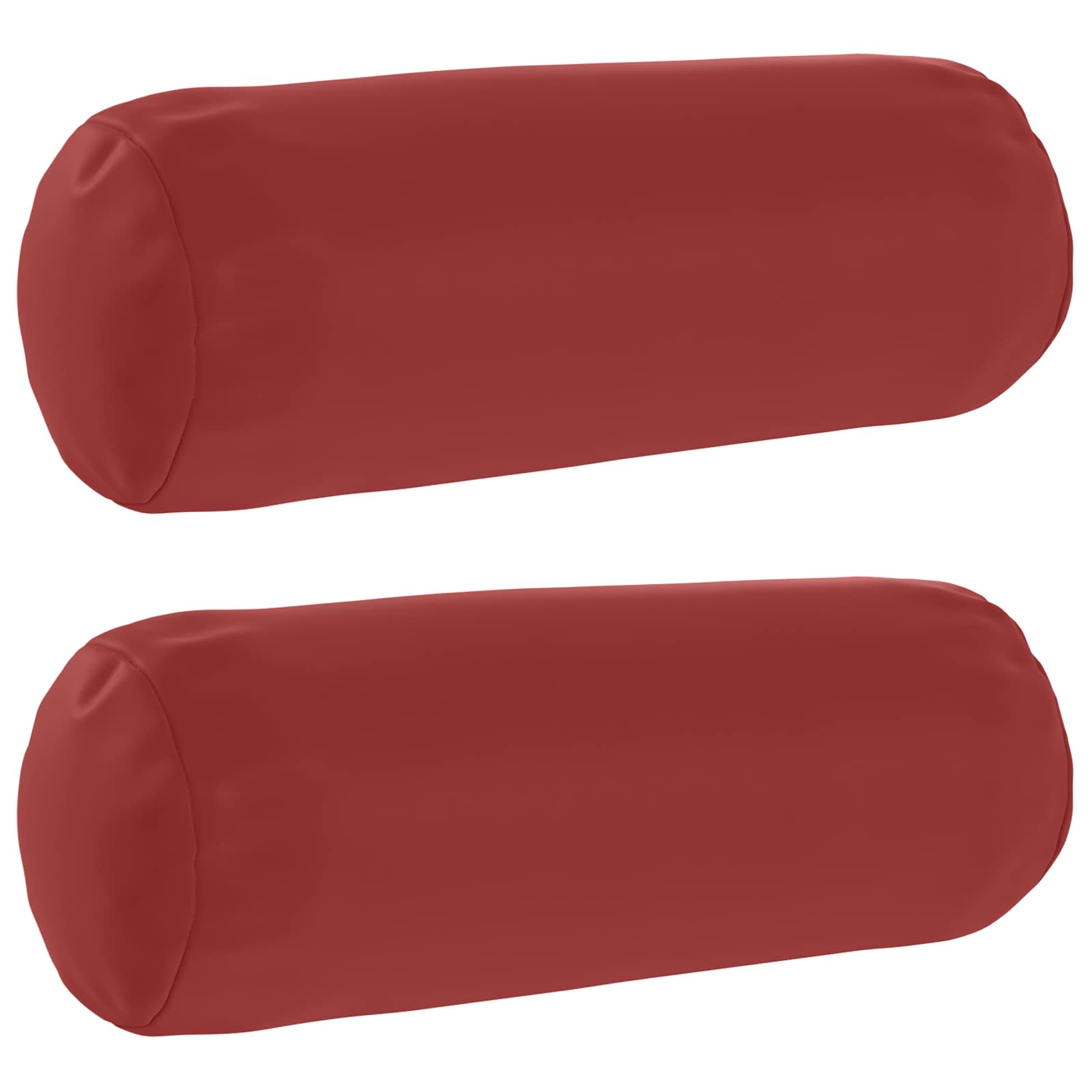 Federa 2 pcs HEERLEN Rosso Vino Ø 15 x 40 cm Poliestere
