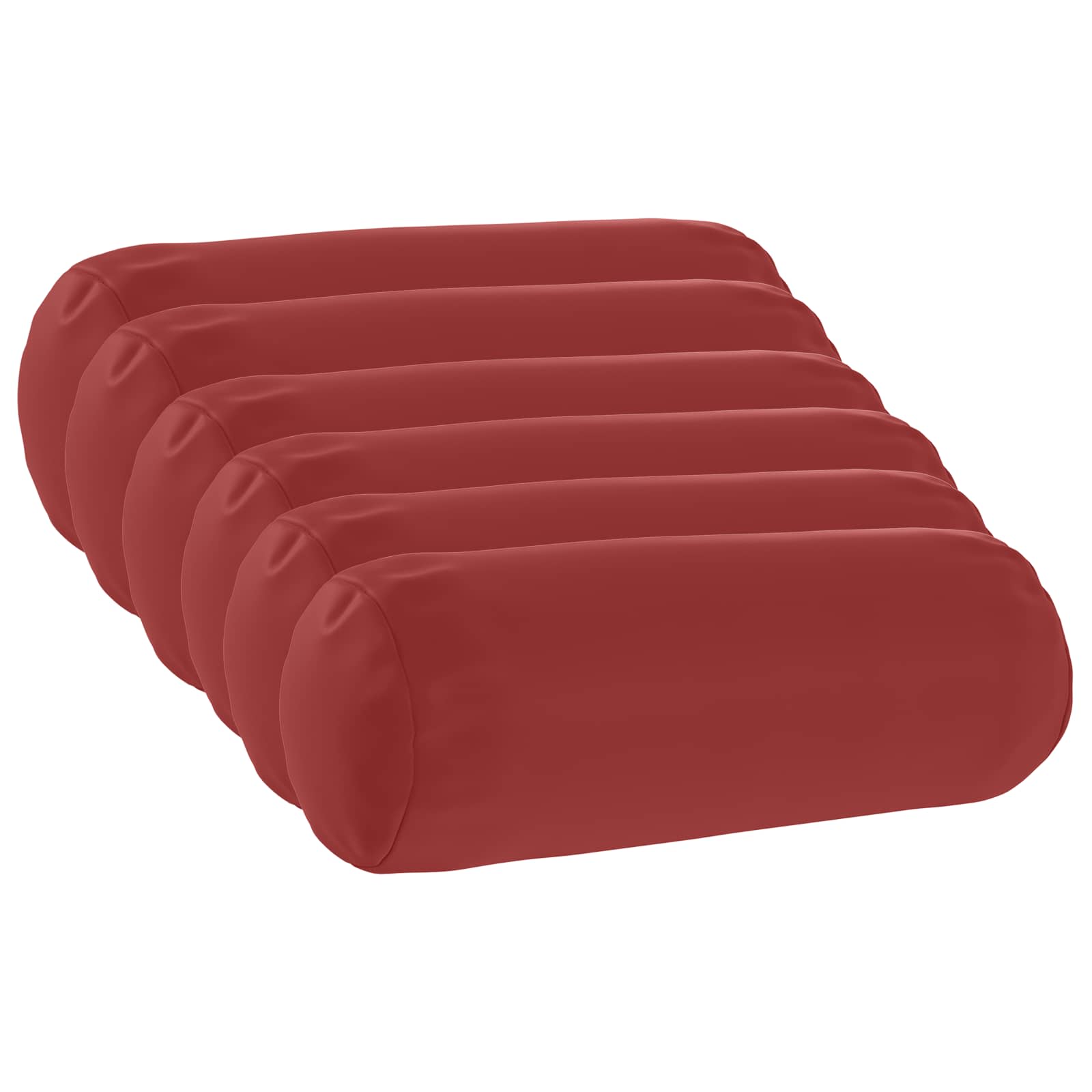 Federa 6 pcs HEERLEN Rosso Vino Ø 15 x 40 cm Poliestere