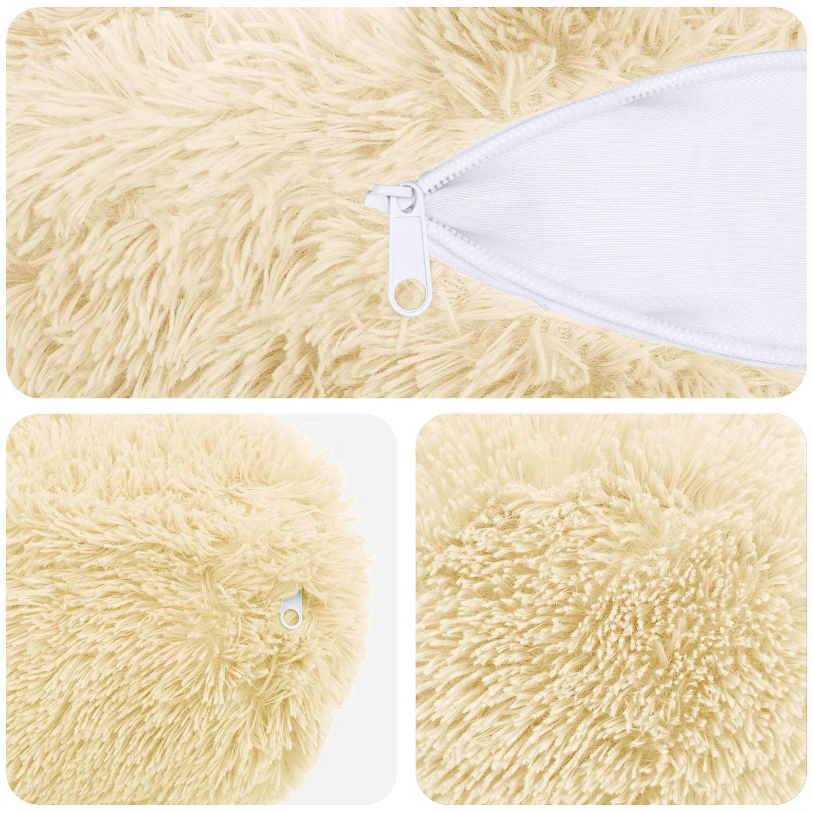 Federa 2 pcs HEERLEN Crema Ø 15 x 40 cm Fleece PV