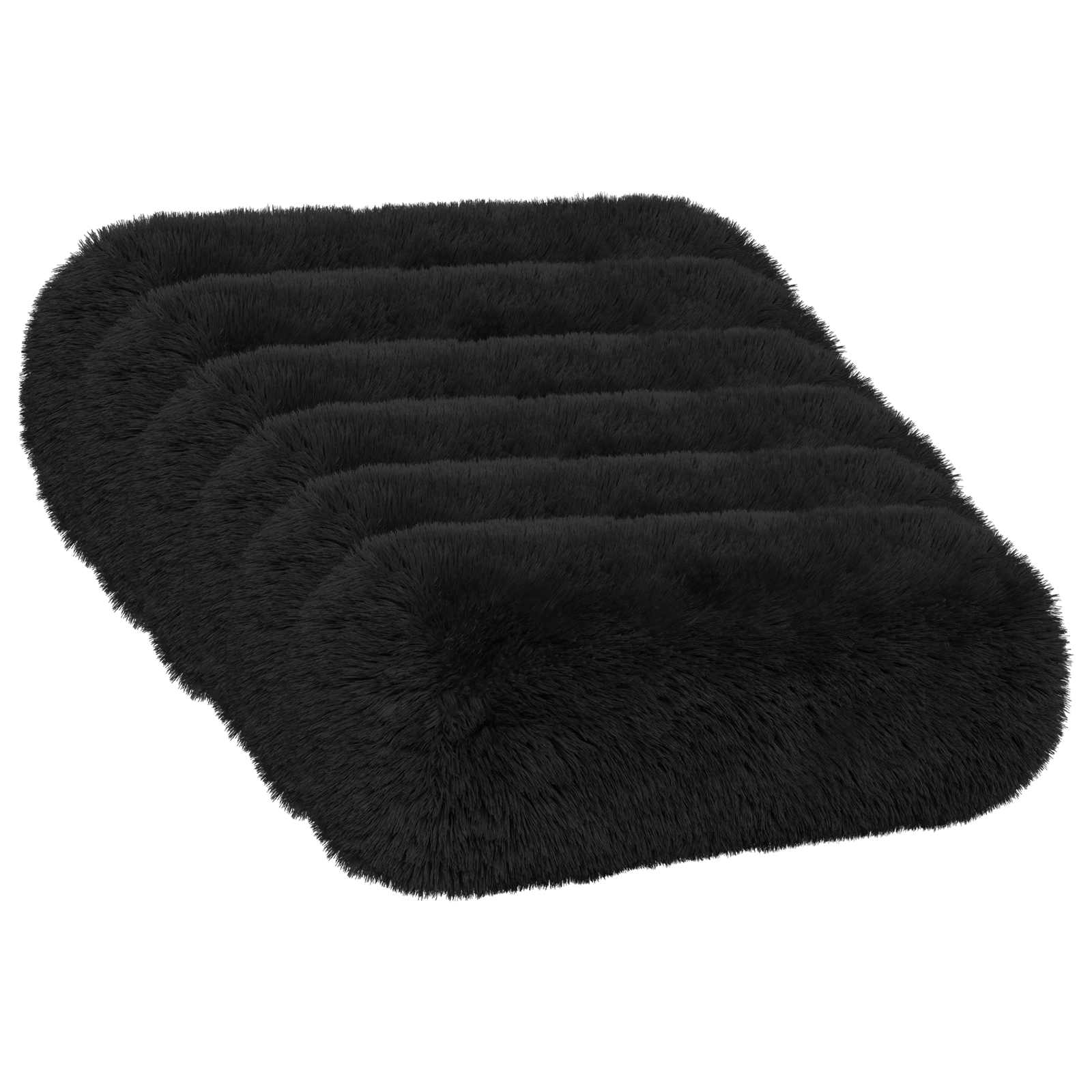 Federa 6 pcs HEERLEN Nero Ø 15 x 40 cm Fleece PV