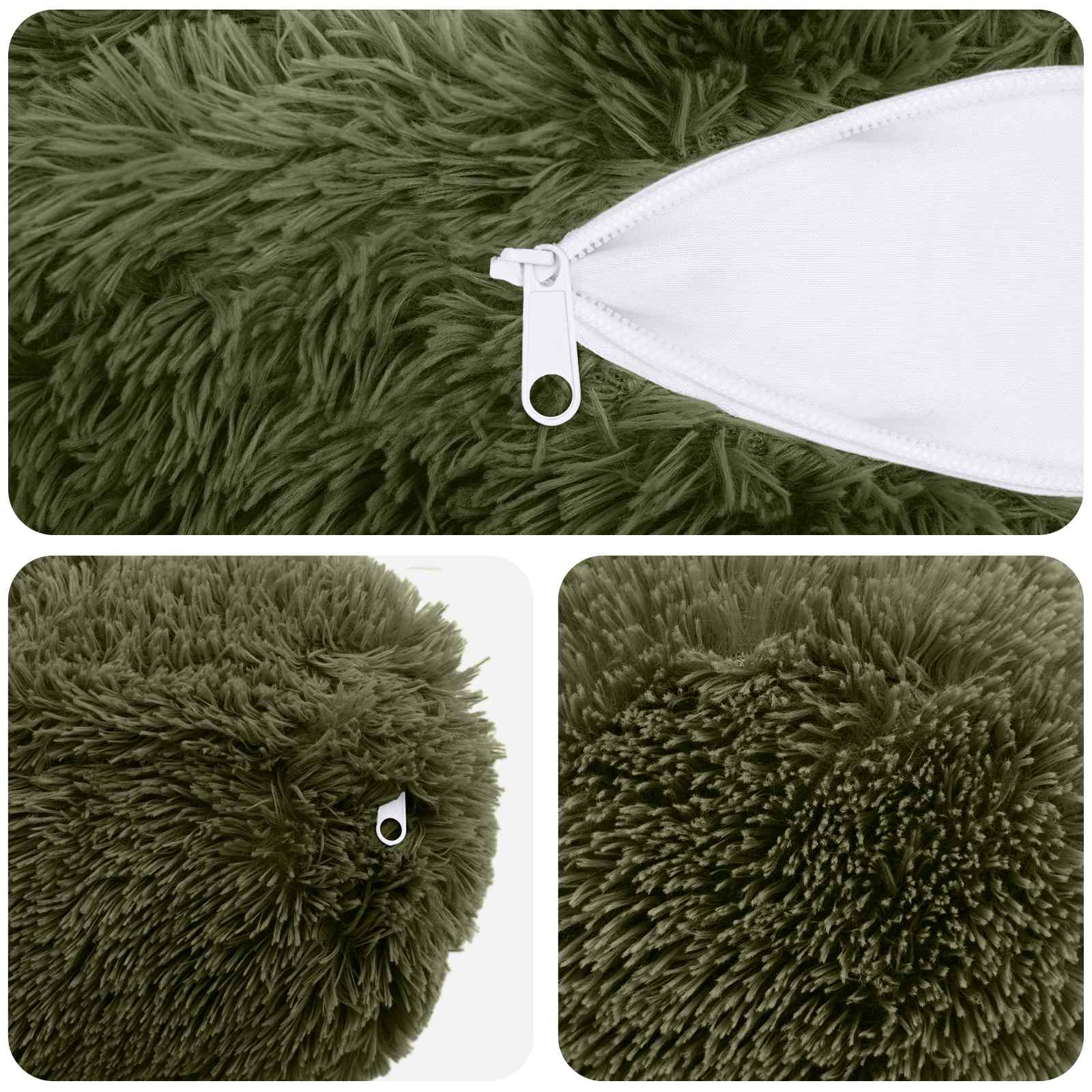 Federa 2 pcs HEERLEN Verde Ø 15 x 40 cm Fleece PV