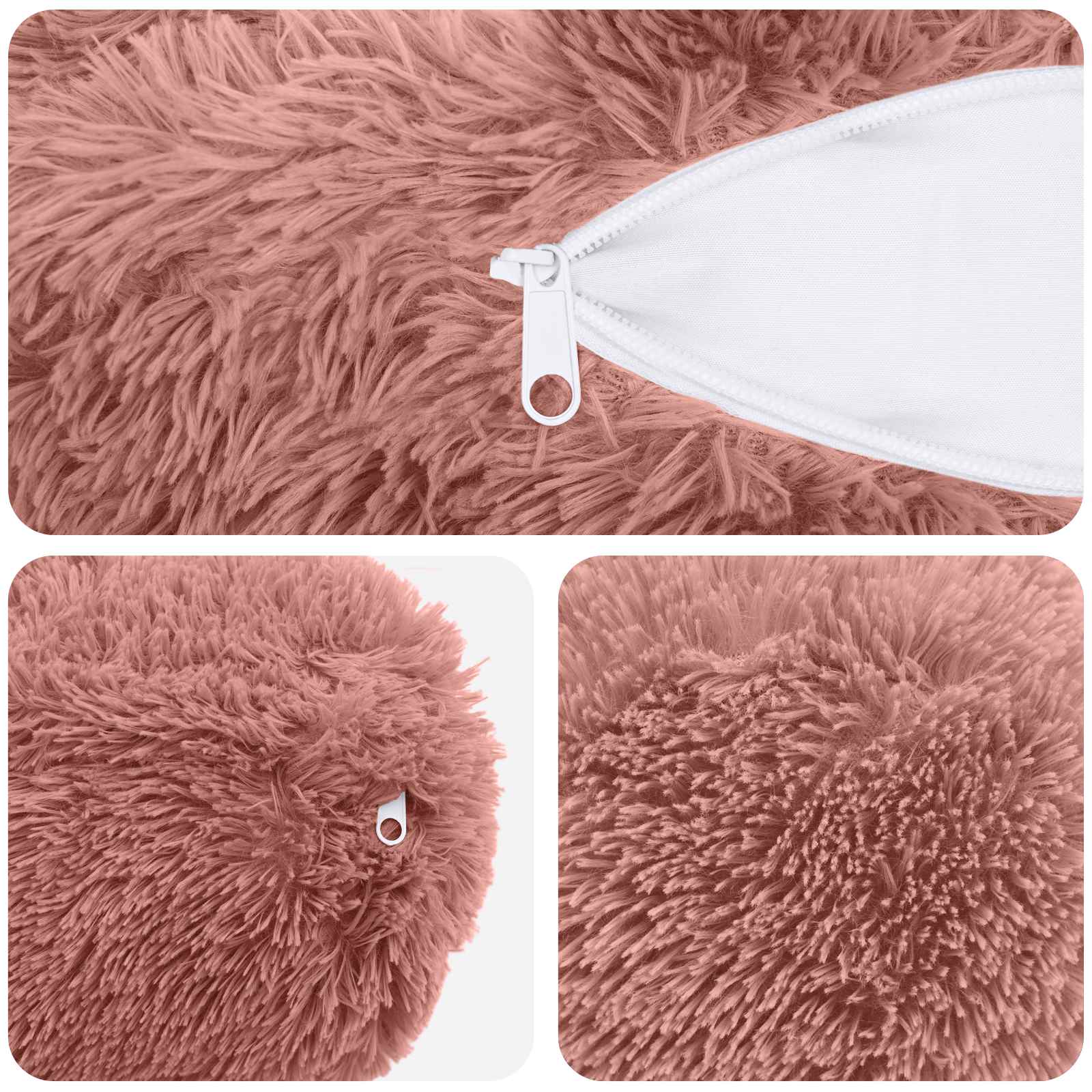 Federa 2 pcs HEERLEN Rosa Ø 15 x 40 cm Fleece PV