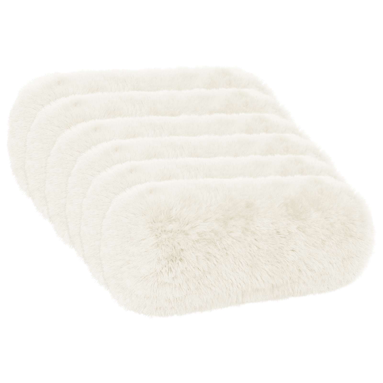 Federa 6 pcs HEERLEN Bianco Ø 15 x 40 cm Fleece PV