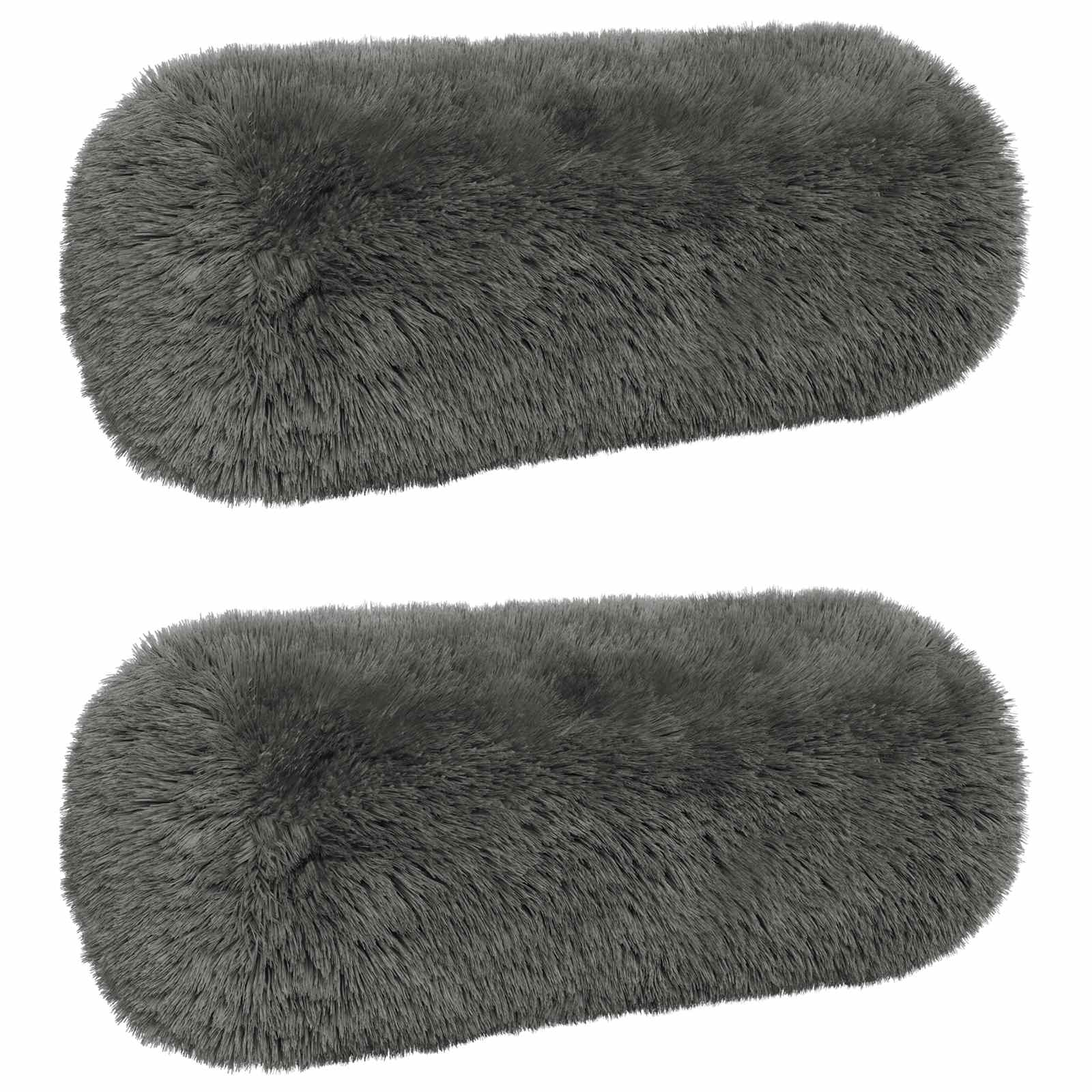 Federa 2 pcs HEERLEN Grigio Chiaro Ø 15 x 40 cm Fleece PV