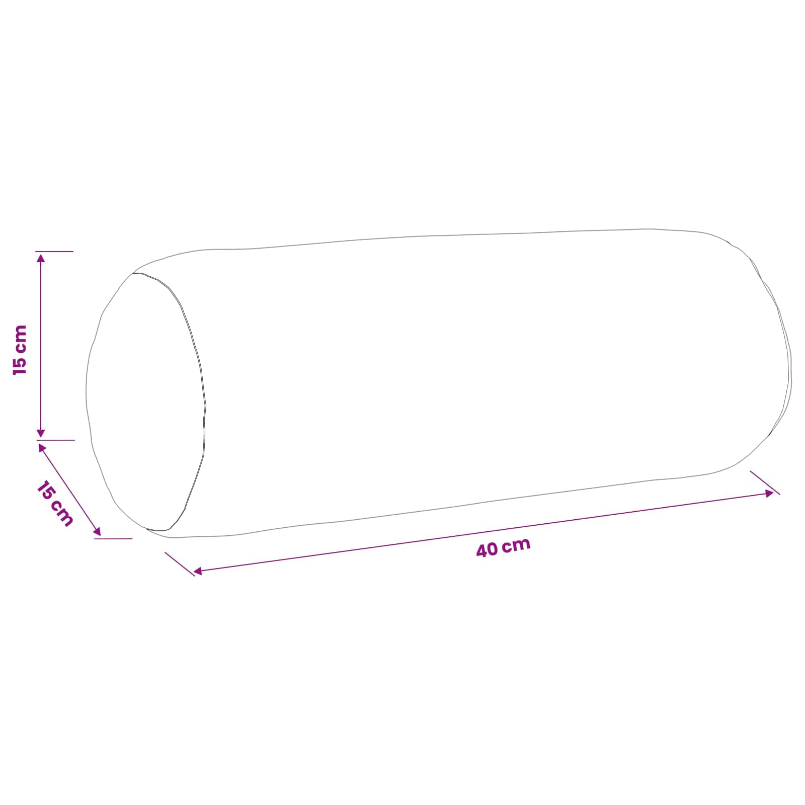 Federa 2 pz HEERLEN Nero Ø 15 x 40 cm