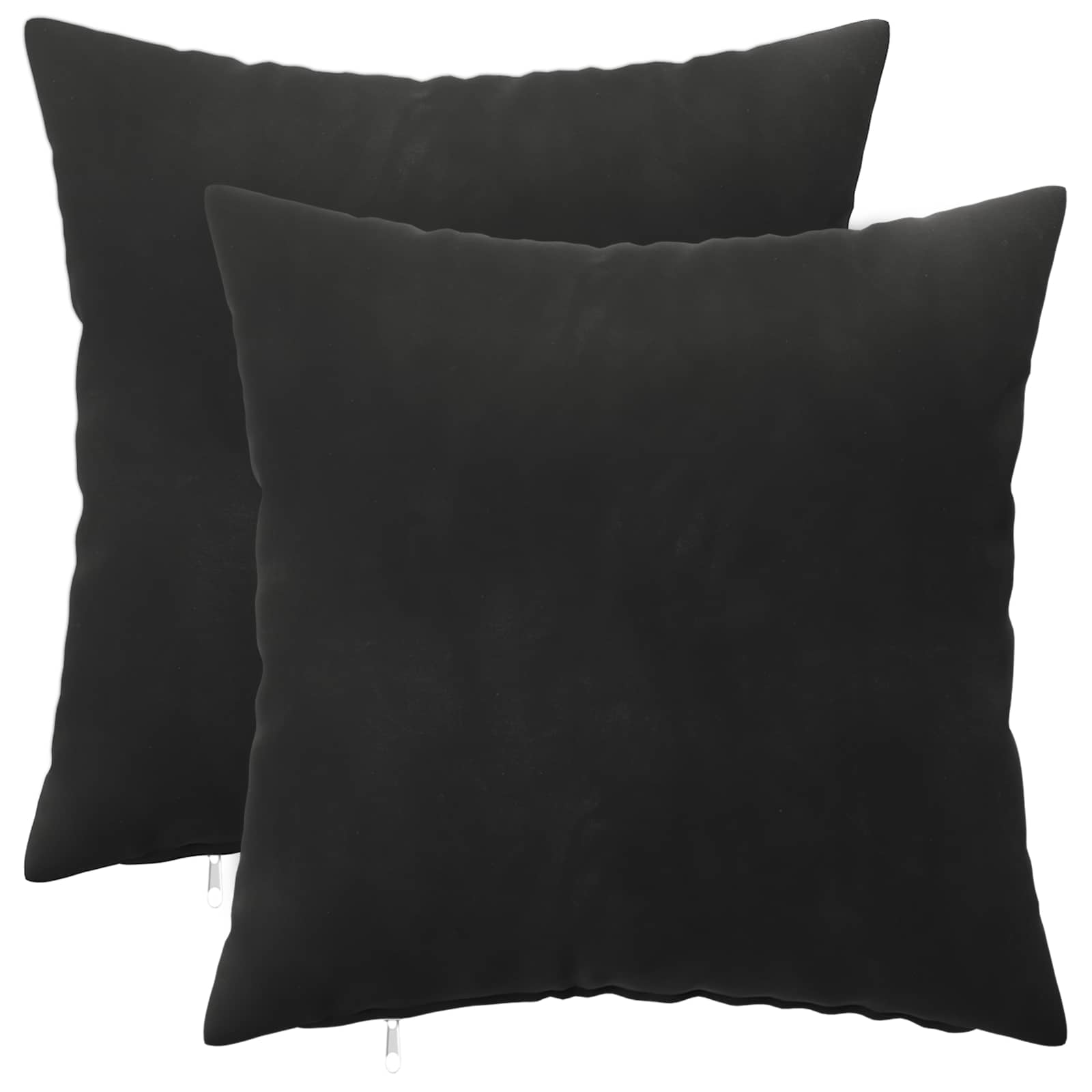 Cuscino con cuscino HEERLEN 2 pz Nero Velluto