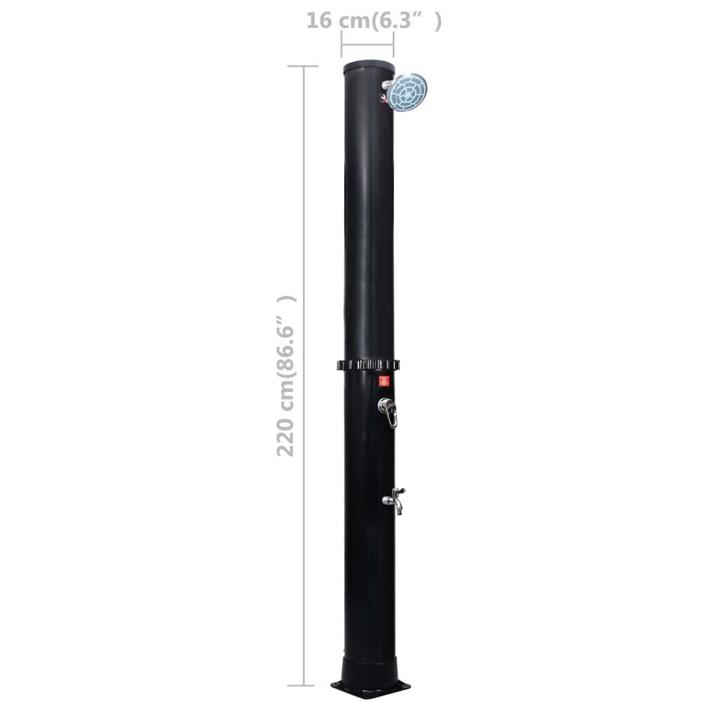 Outdoor Doccia Solare da Giardino con Soffione e Rubinetto 40 L