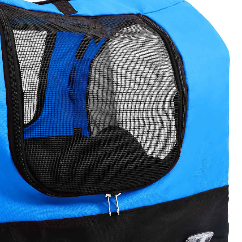 Rimorchio da Bici per Animali Carrello Jogging 2in1 Blu e Nero
