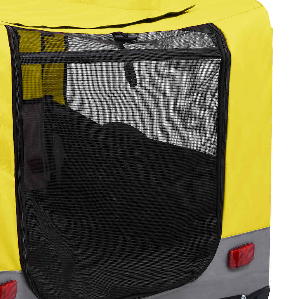 Rimorchio Bici Animali Carrello Jogging 2in1 Giallo e Grigio