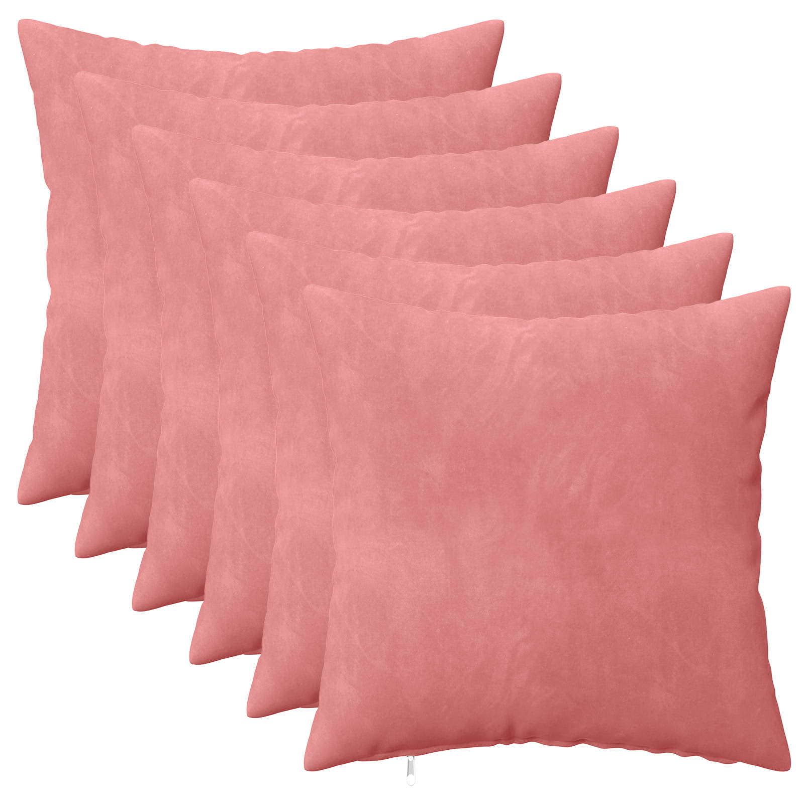 Cuscino con cuscino HEERLEN 6 pz Rosa Velluto