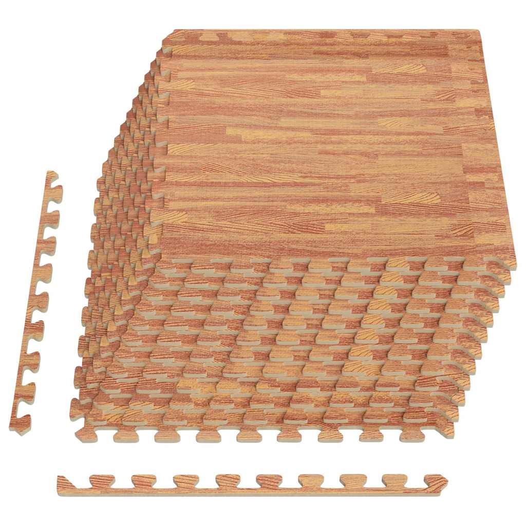 Tappetino a Incastro 12 pz Venature Legno 4,32 ㎡ Schiuma EVA