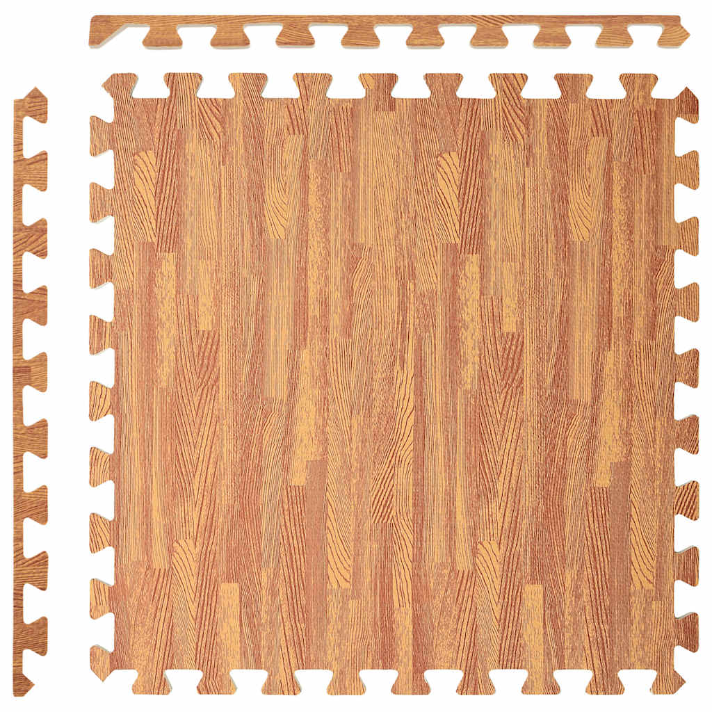 Tappetino a Incastro 24 pz Venature Legno 8,64 ㎡ Schiuma EVA