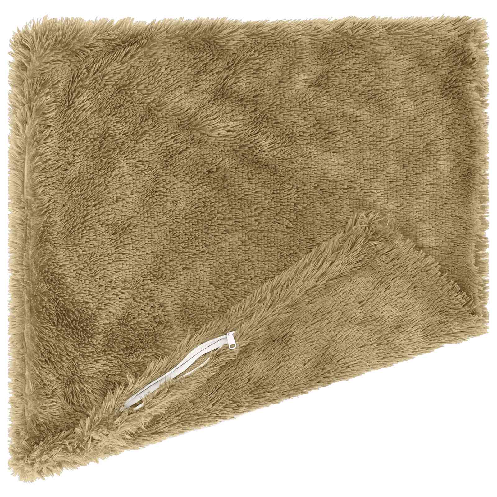 Cuscino con cuscino HEERLEN 2 pz Grigio Chiaro Fleece PV