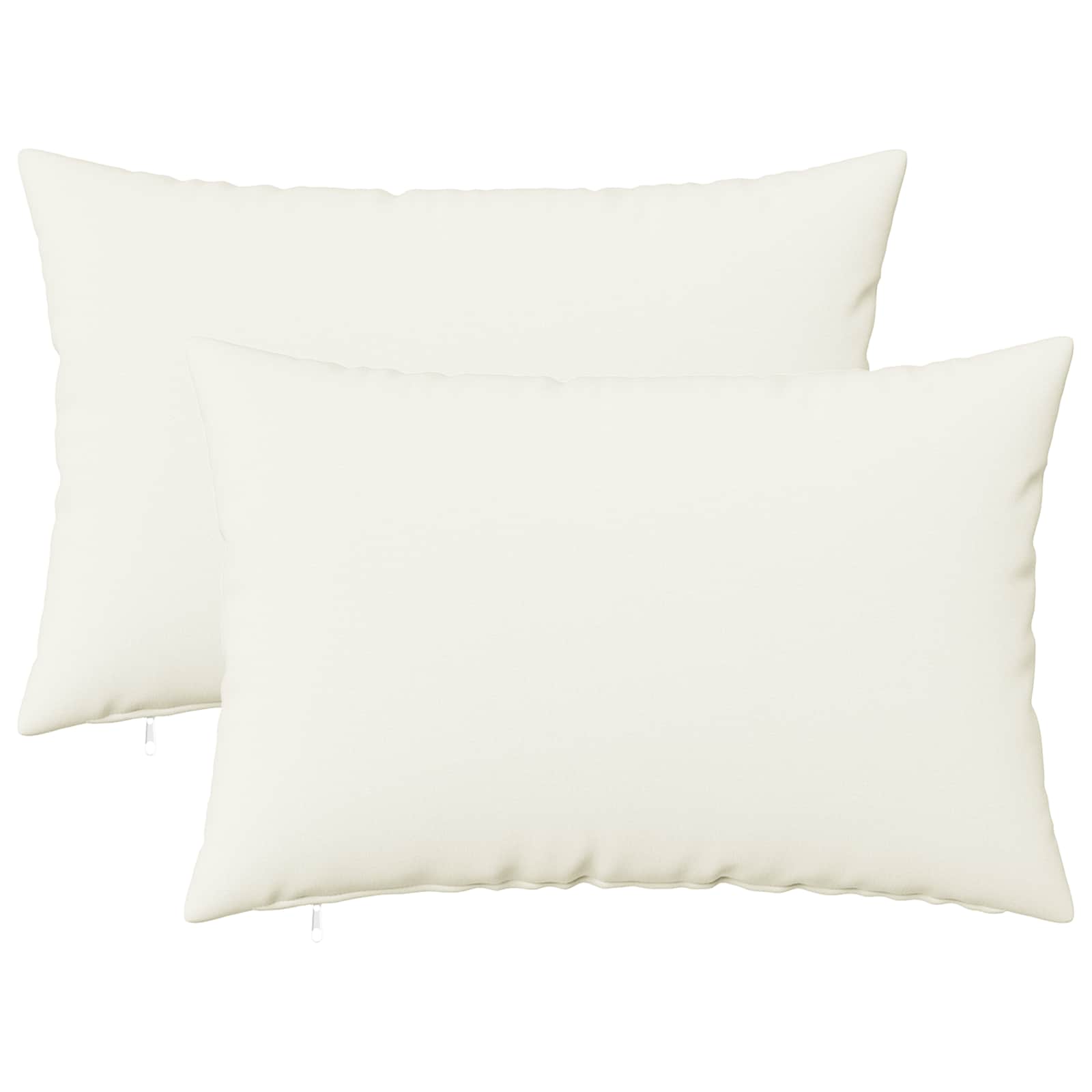 Cuscino con cuscino HEERLEN 2 pz Bianco Tessuto