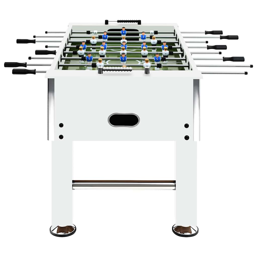 Tavolo Calcio Balilla in Acciaio 60 kg 140x74,5x87,5 cm Bianco
