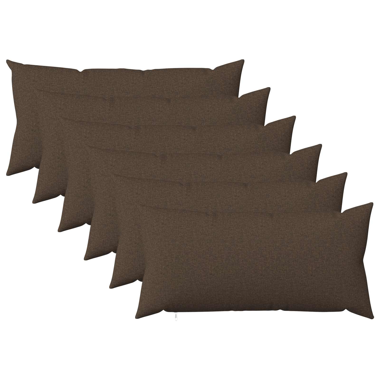 Cuscino con cuscino HEERLEN 6 pz Tortora Tessuto