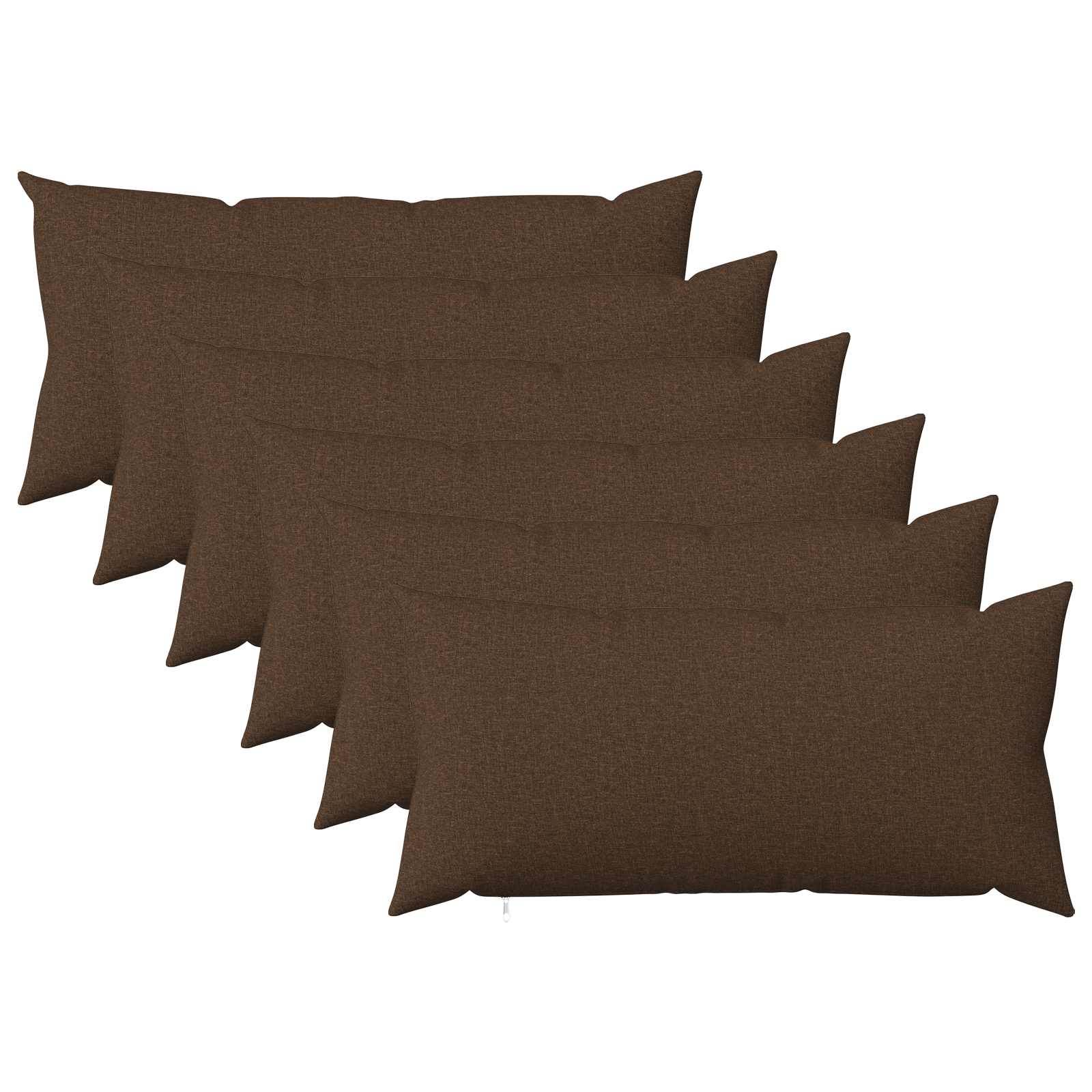 Cuscino con cuscino HEERLEN 6 pz Marrone Tessuto