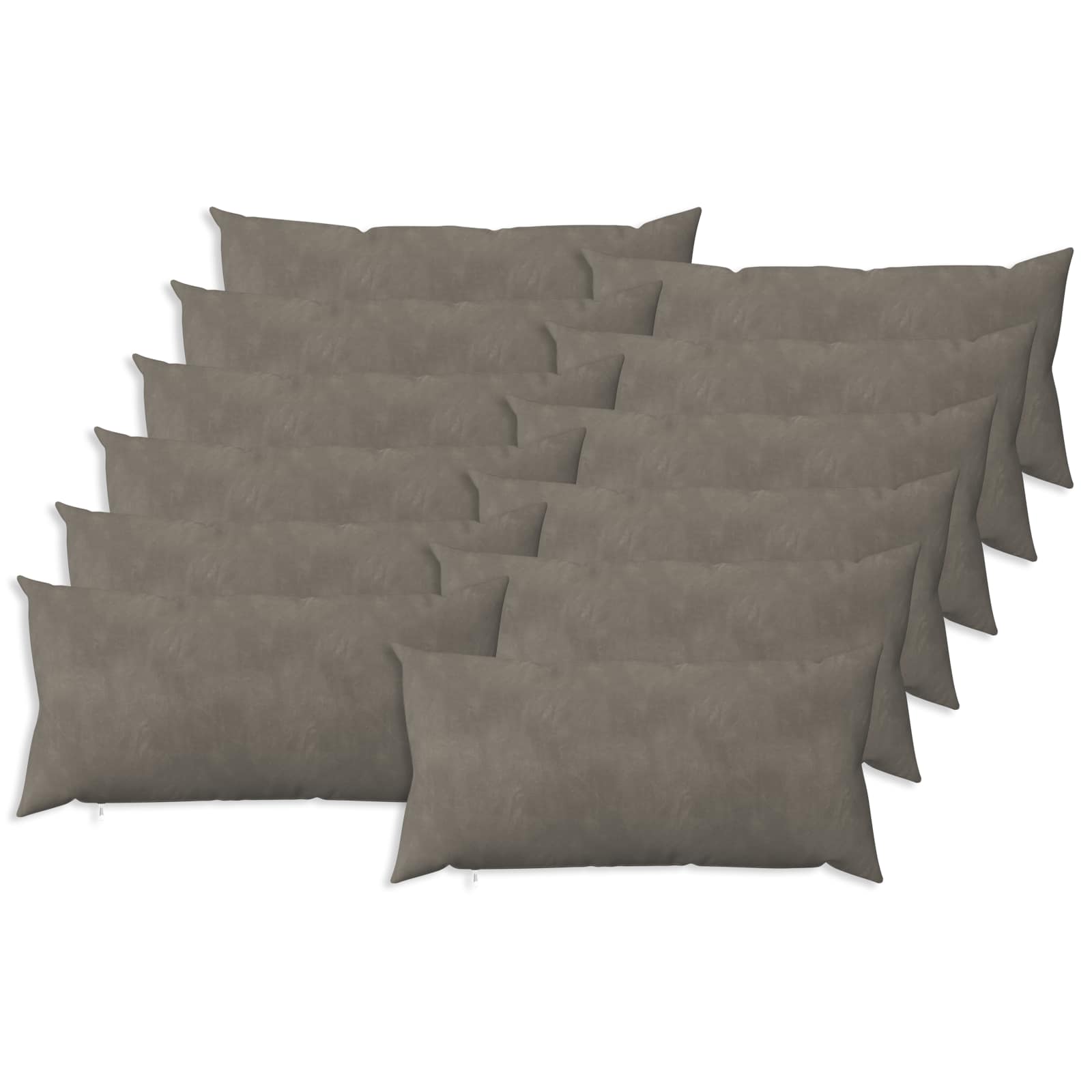 Cuscino con cuscino HEERLEN 12 pz Grigio Chiaro Velluto