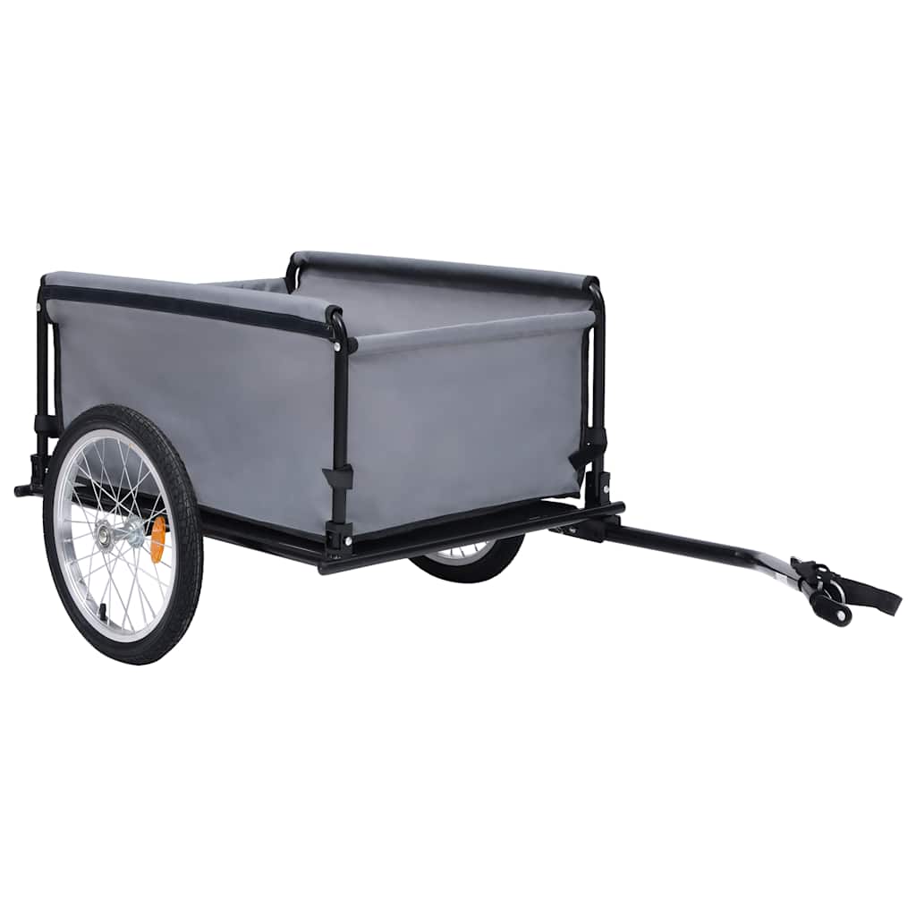 Rimorchio da Bici Grigio e Blu 65 kg