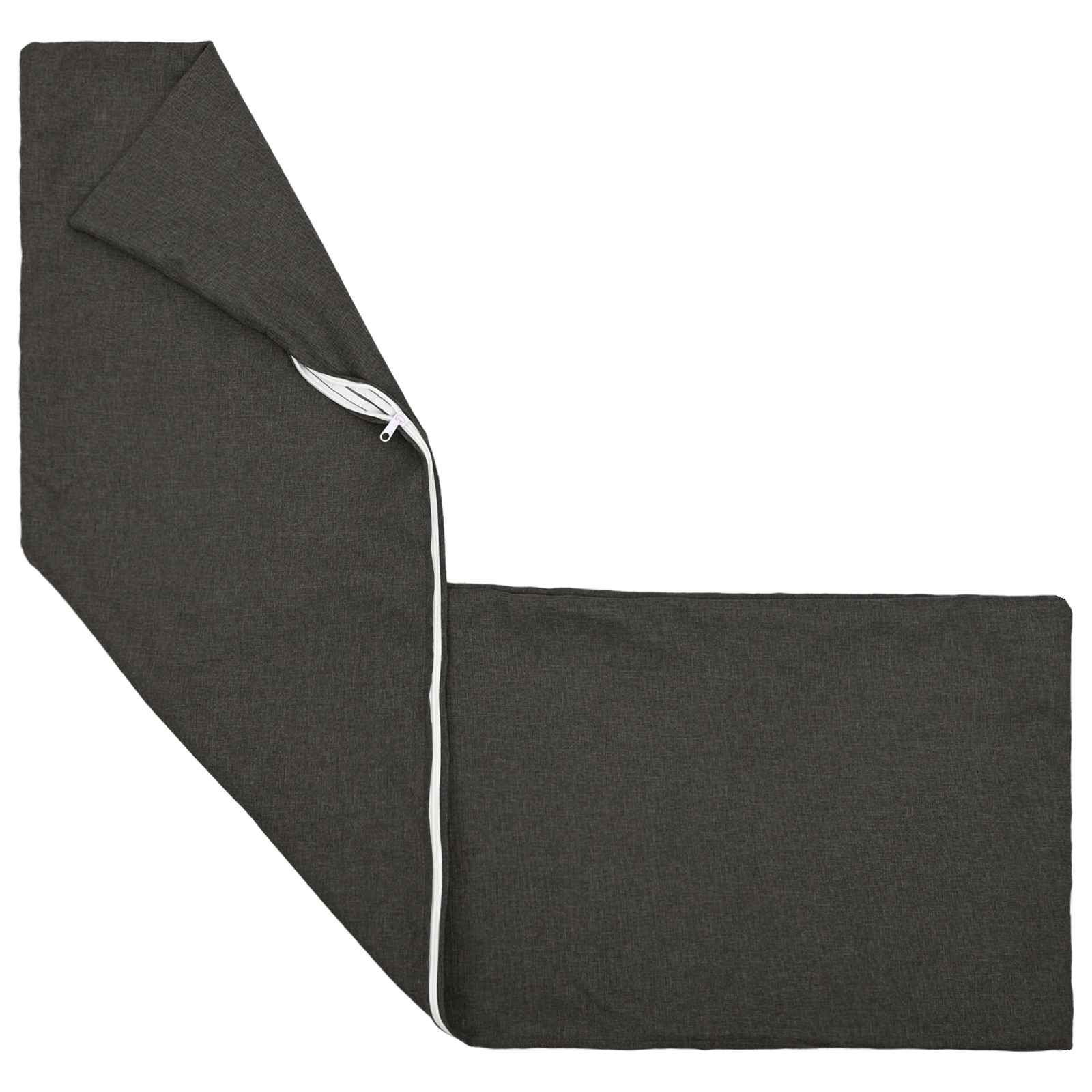Cuscino con cuscino HEERLEN Grigio Scuro 40 x 145 cm Tessuto