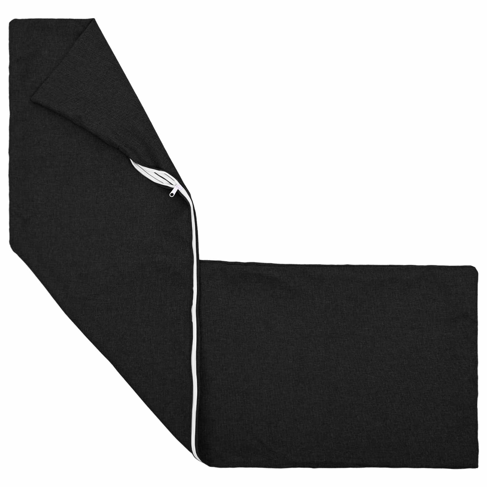 Cuscino con cuscino HEERLEN 2 pz Nero Tessuto
