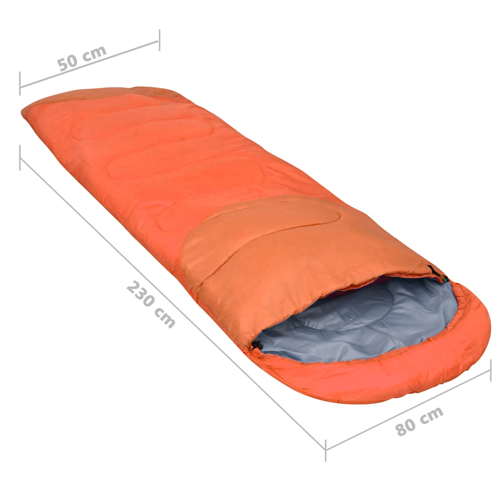Sacchi a Pelo Ultraleggeri 2 pz Arancione 15°C 850 g