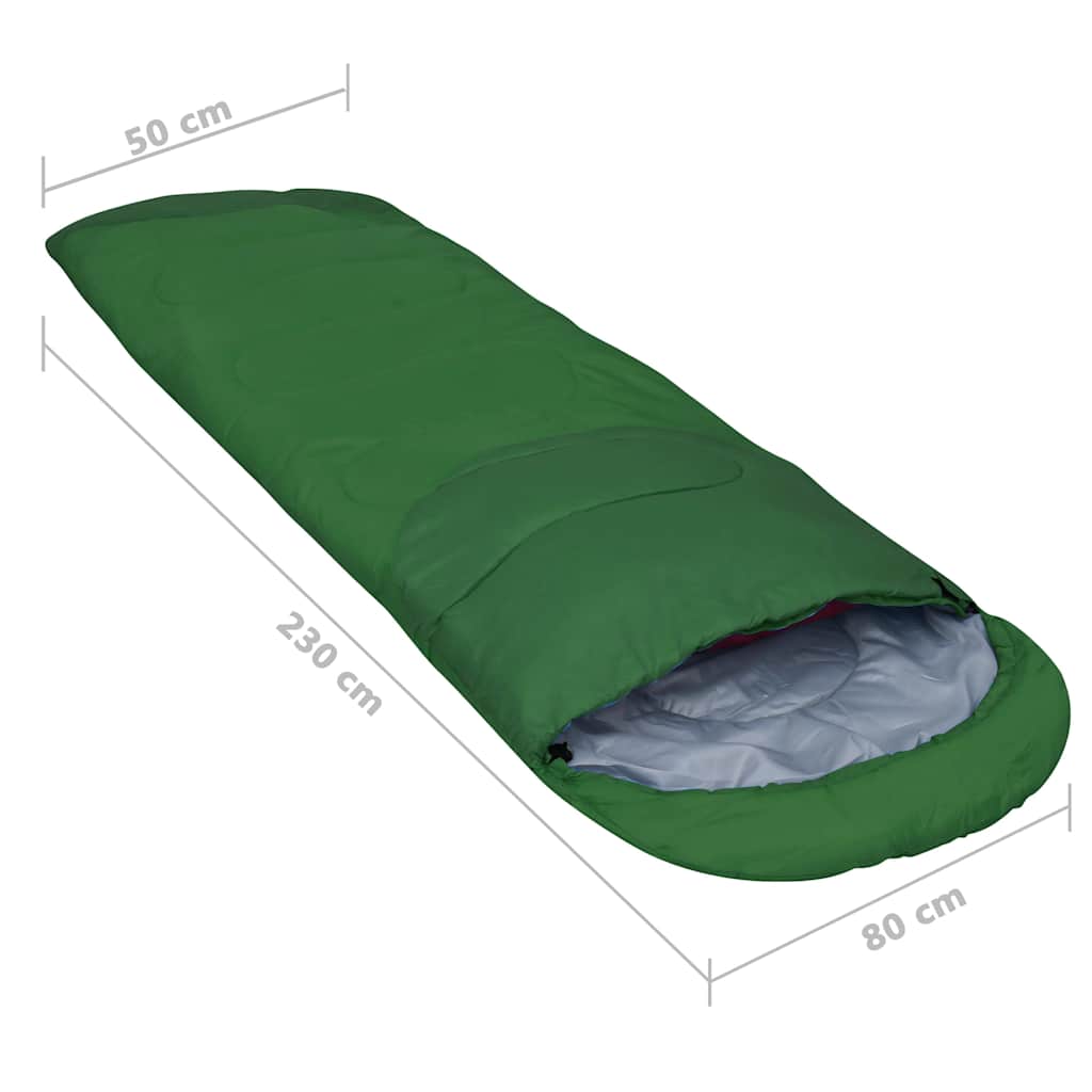 Sacchi a Pelo Ultraleggeri 2 pz Verdi 15°C 850 g