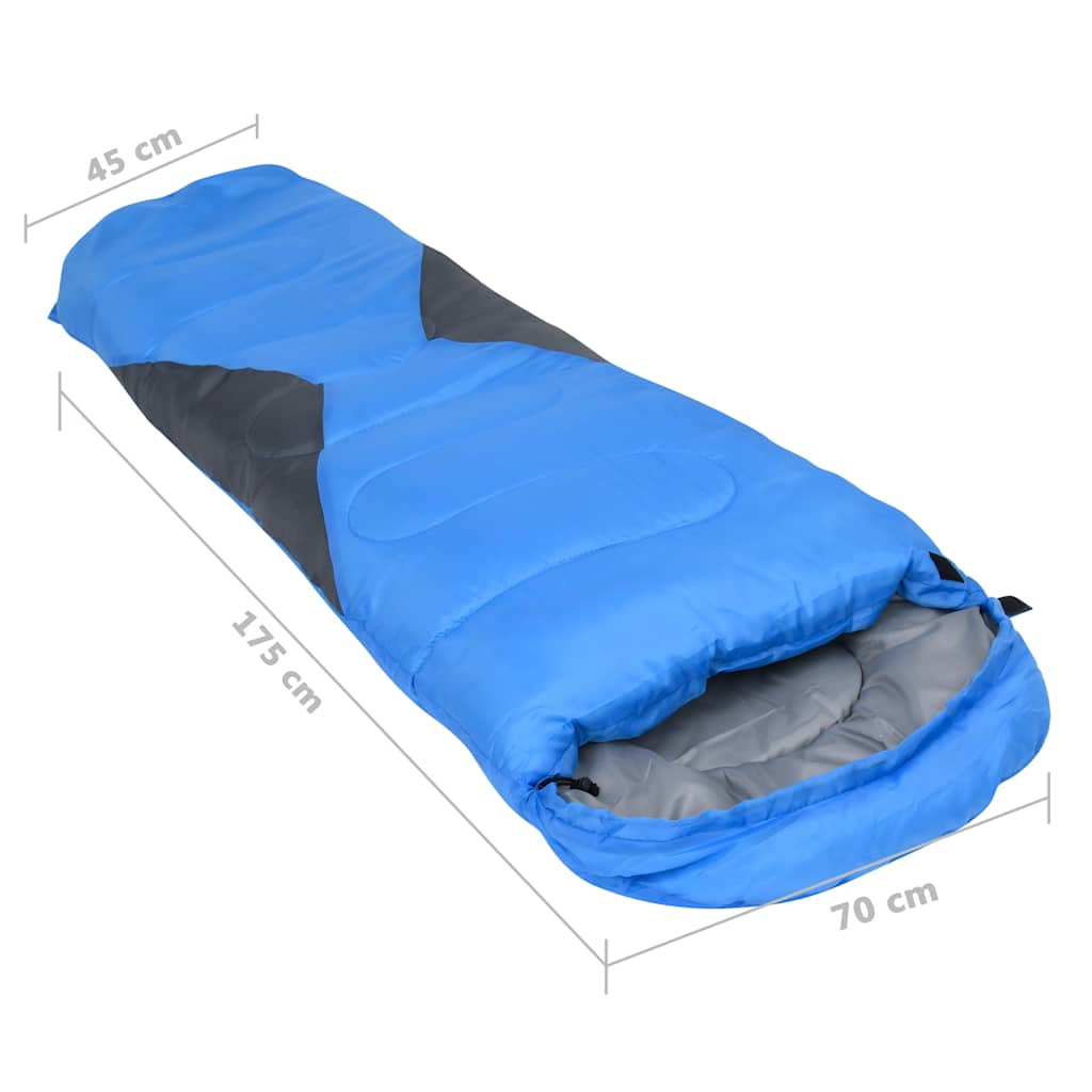 Sacco a Pelo Avvolgente Ultraleggero Bambino Blu 670g 10°C