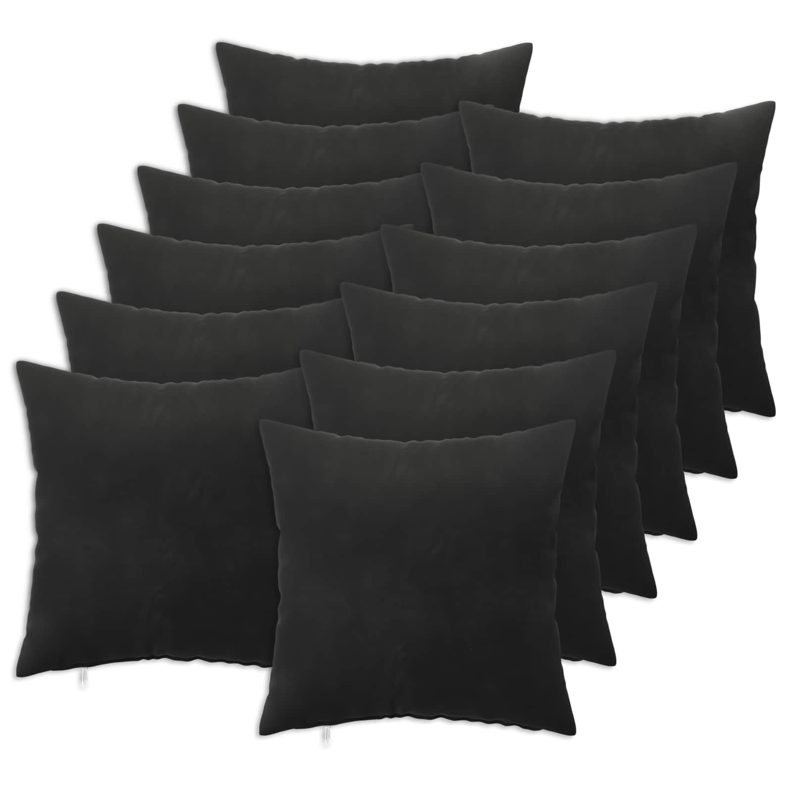 Cuscino con cuscino HEERLEN 12 pz Nero Velluto