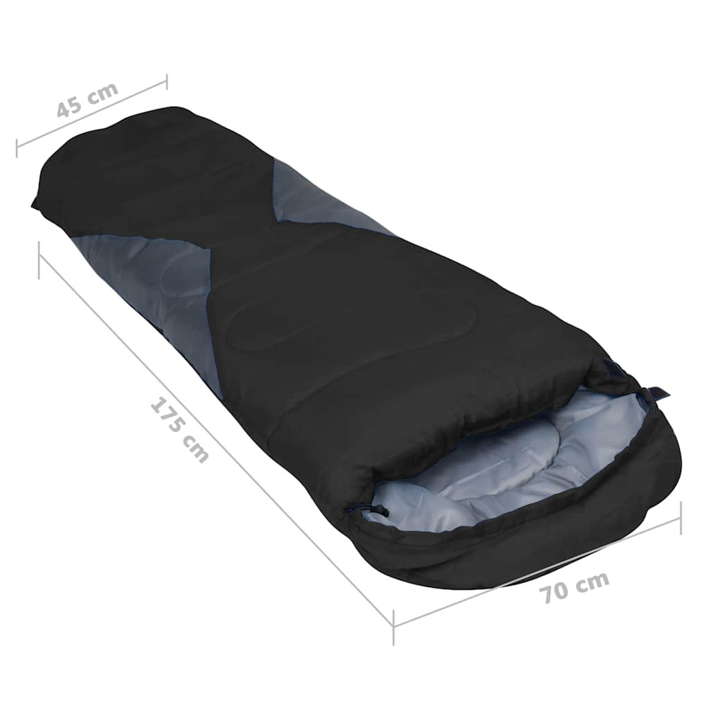 Sacco a Pelo Avvolgente Ultraleggero Bambino Nero 670g 10°C