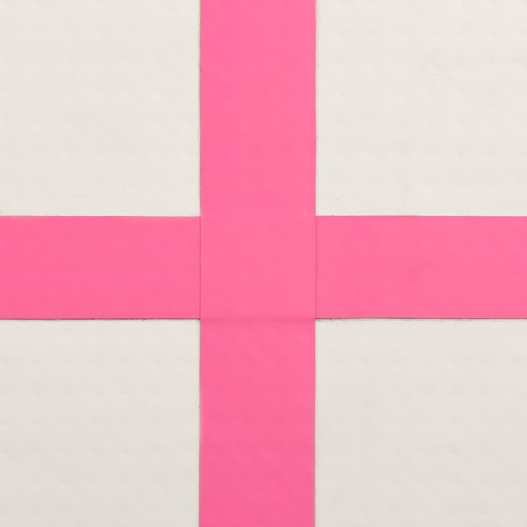 Tappetino Ginnastica Gonfiabile con Pompa 60x100x10 cm PVC Rosa