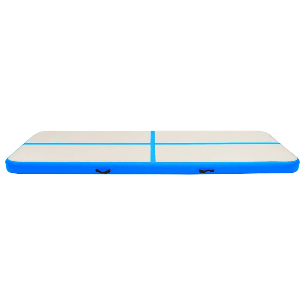 Tappetino Ginnastica Gonfiabile con Pompa 300x100x15 cm PVC Blu