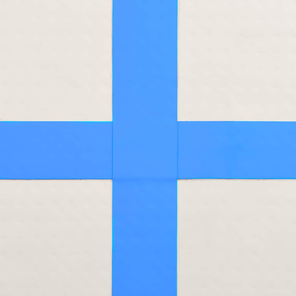 Tappetino Ginnastica Gonfiabile con Pompa 300x100x15 cm PVC Blu