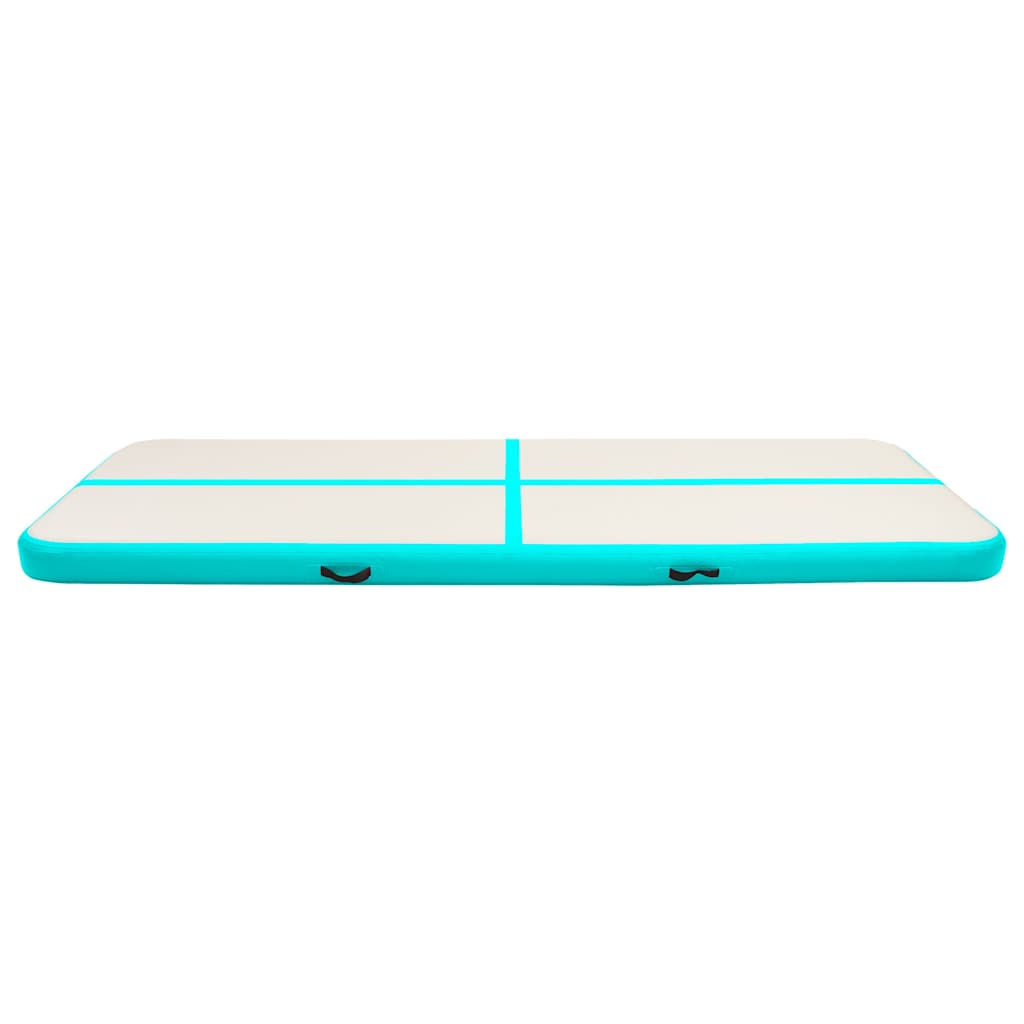 Tappetino Ginnastica Gonfiabile e Pompa 300x100x15 cm PVC Verde