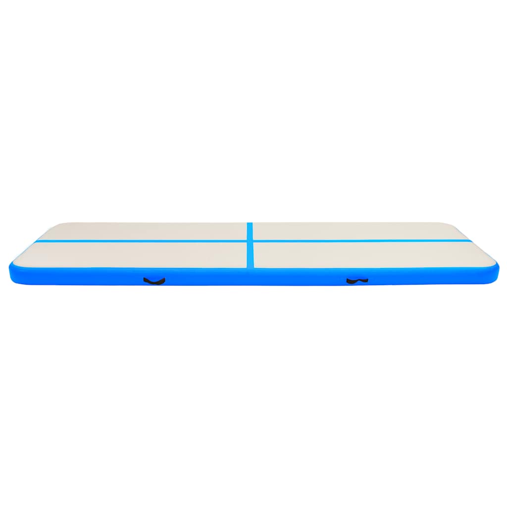 Tappetino Ginnastica Gonfiabile con Pompa 600x100x15cm PVC Blu