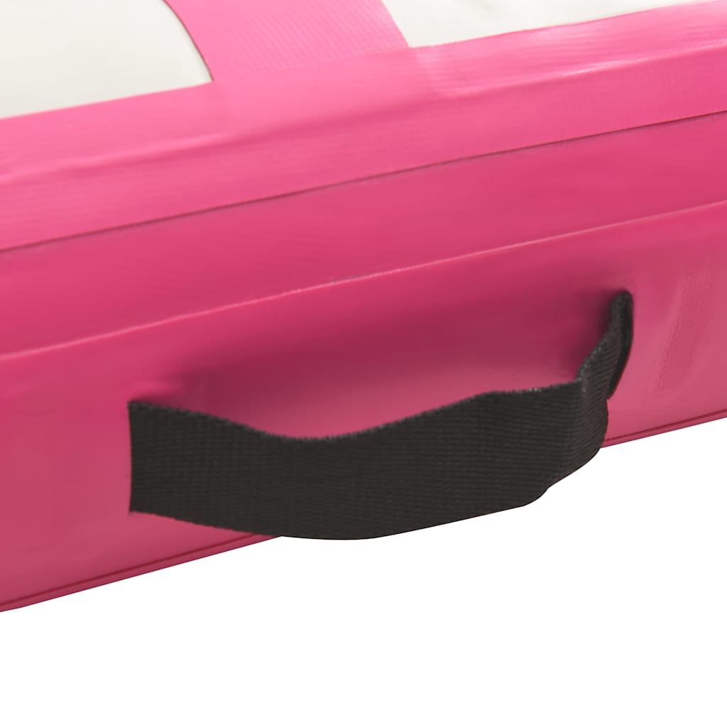 Tappetino Ginnastica Gonfiabile con Pompa 300x100x20cm PVC Rosa