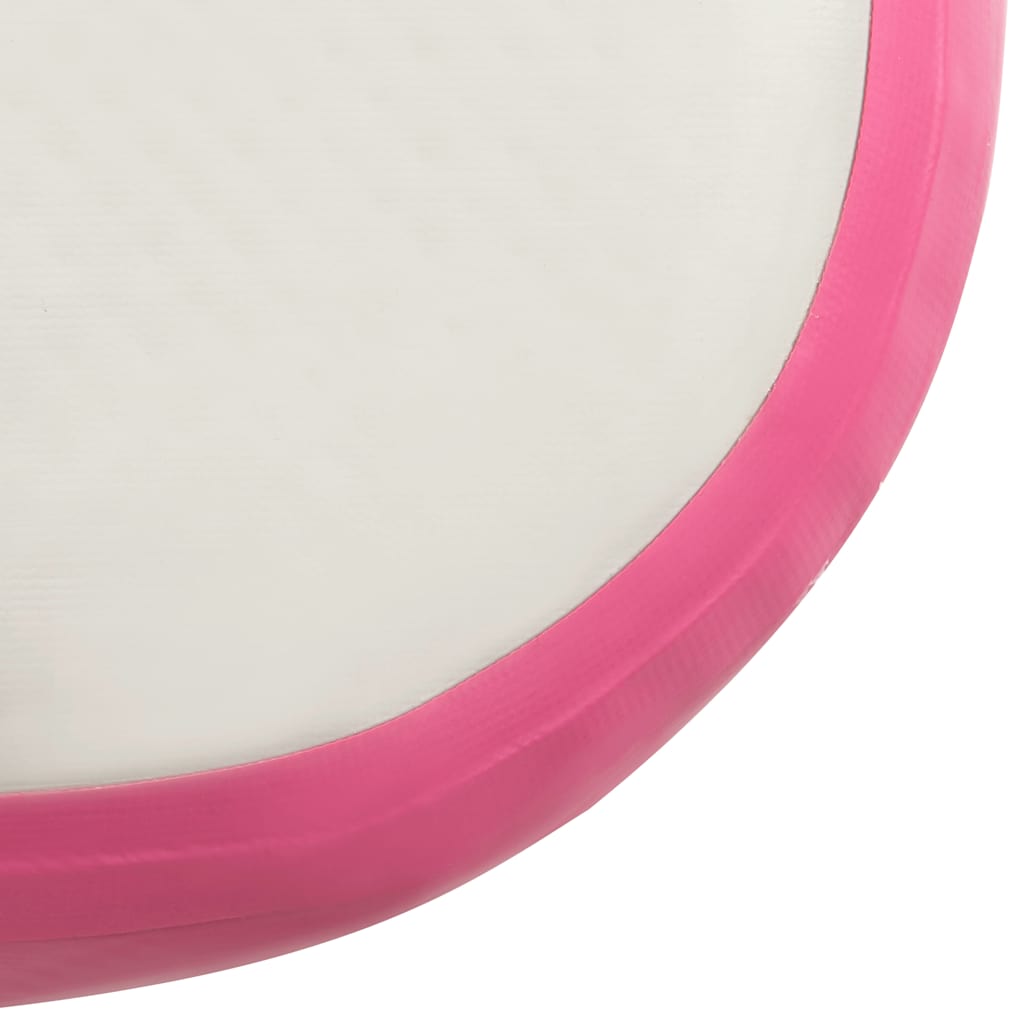 Tappetino Ginnastica Gonfiabile con Pompa 300x100x20cm PVC Rosa
