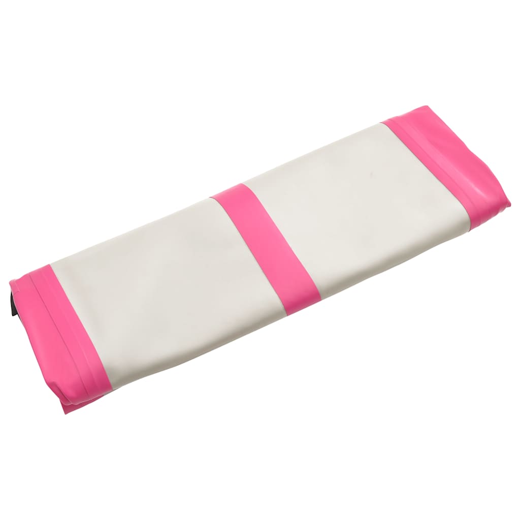 Tappetino Ginnastica Gonfiabile con Pompa 300x100x20cm PVC Rosa