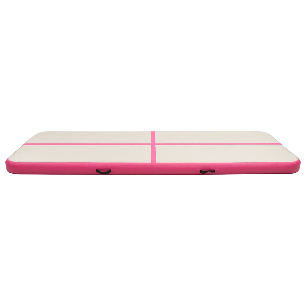 Tappetino Ginnastica Gonfiabile con Pompa 500x100x20cm PVC Rosa