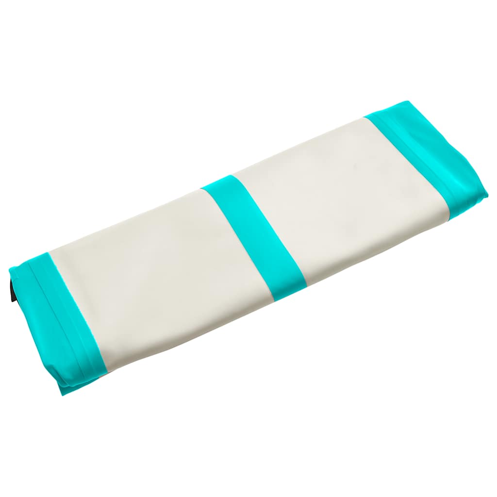 Tappetino Ginnastica Gonfiabile e Pompa 500x100x20 cm PVC Verde