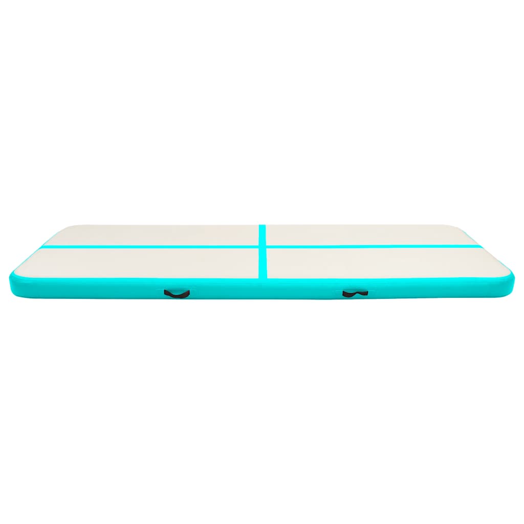 Tappetino Ginnastica Gonfiabile e Pompa 500x100x20 cm PVC Verde