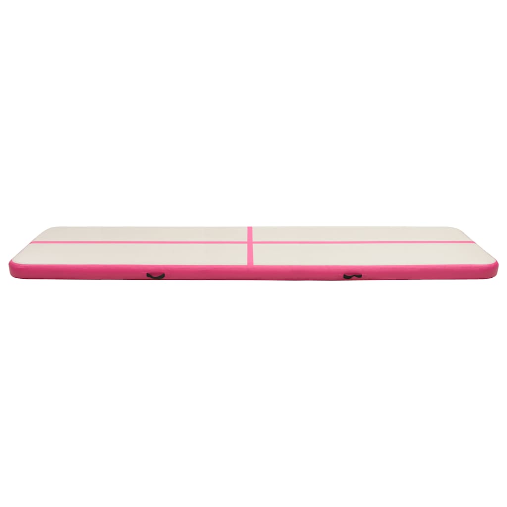 Tappetino Ginnastica Gonfiabile con Pompa 800x100x20cm PVC Rosa