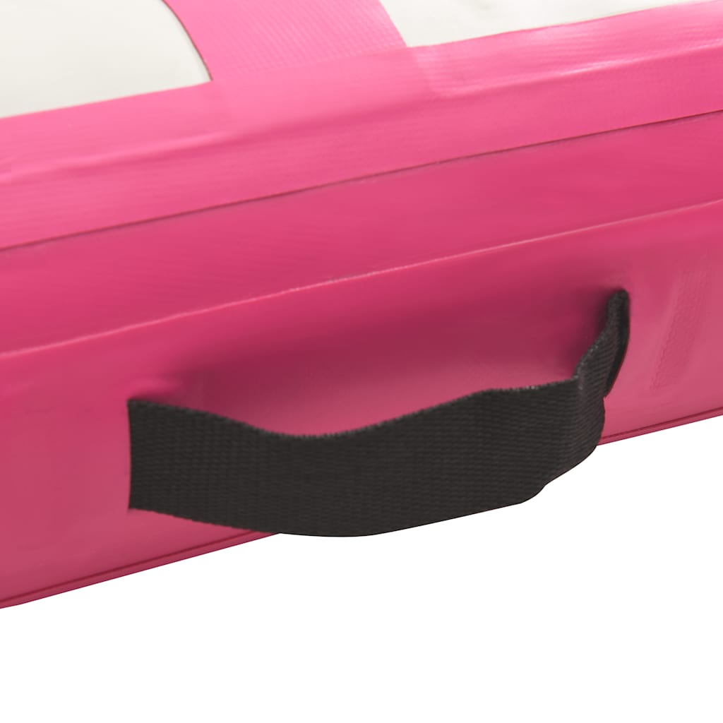 Tappetino Ginnastica Gonfiabile con Pompa 800x100x20cm PVC Rosa