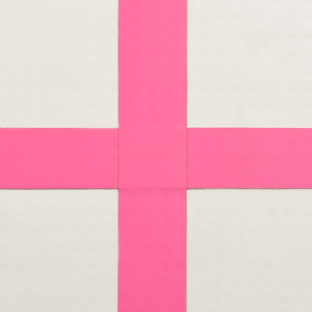 Tappetino Ginnastica Gonfiabile con Pompa 200x200x15cm PVC Rosa