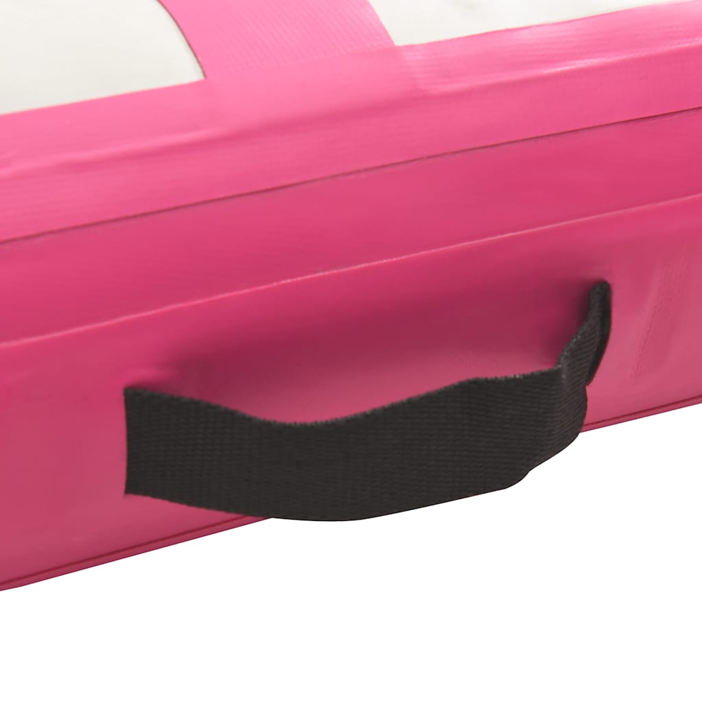 Tappetino Ginnastica Gonfiabile con Pompa 200x200x20cm PVC Rosa