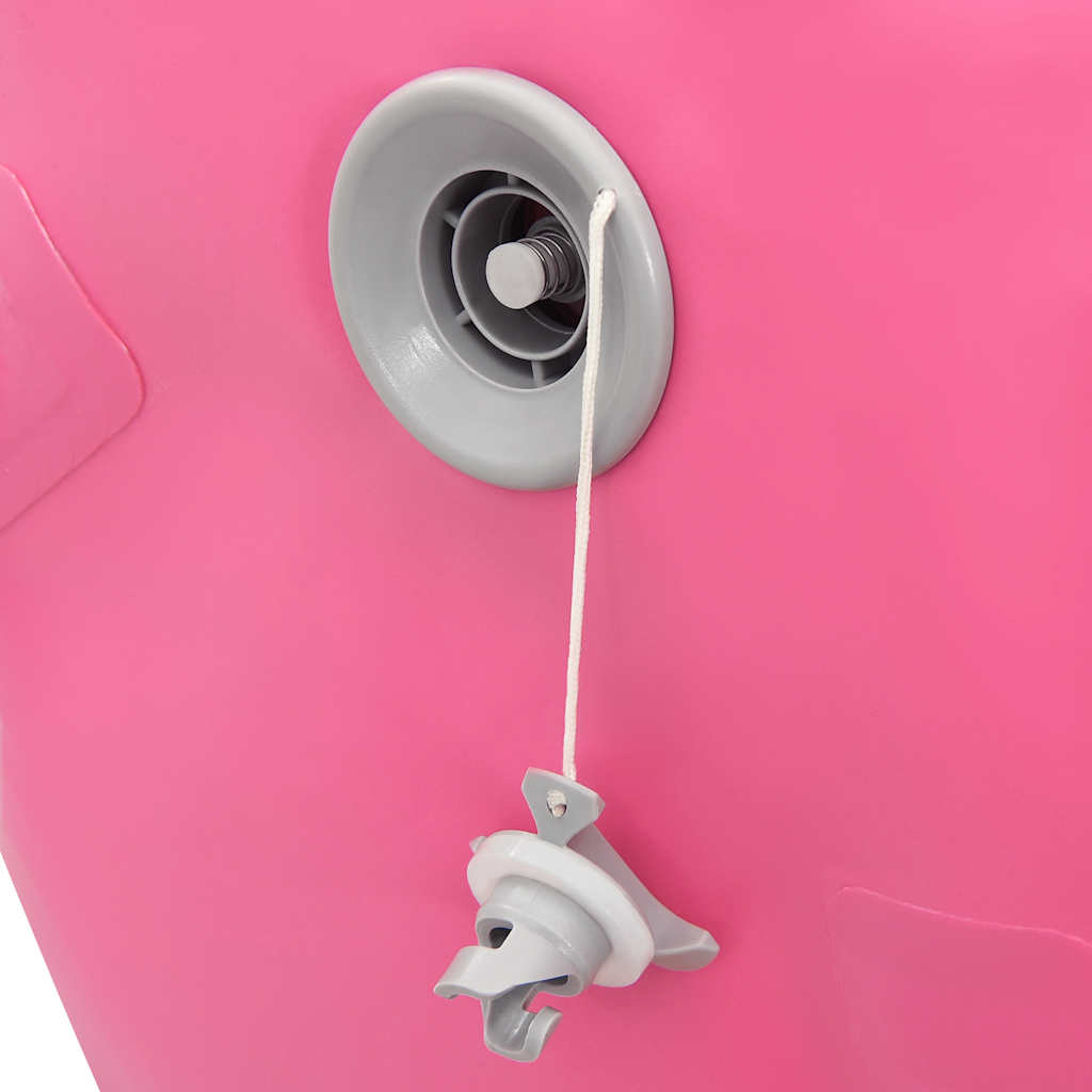 Rullo da Ginnastica Gonfiabile con Pompa 120x75 cm in PVC Rosa