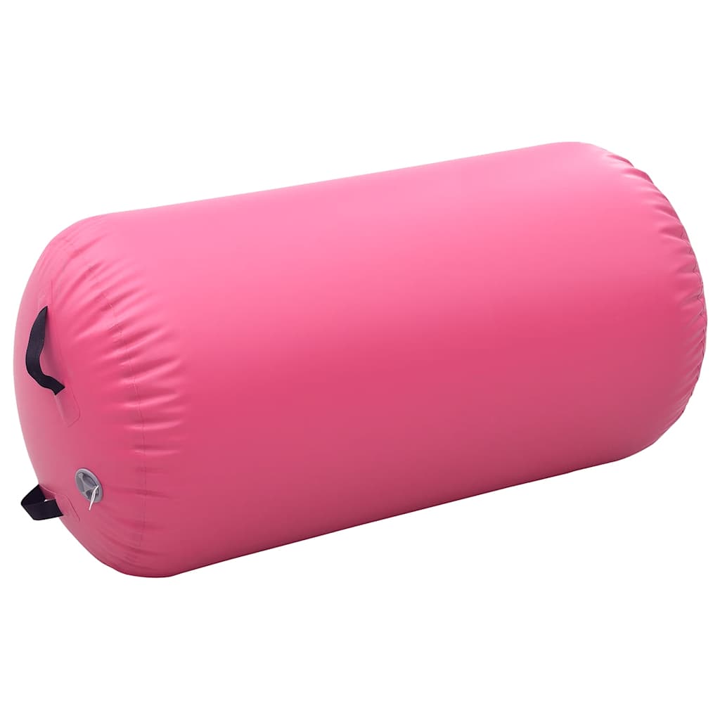 Rotolo da Ginnastica Gonfiabile con Pompa 120x90 cm in PVC Rosa